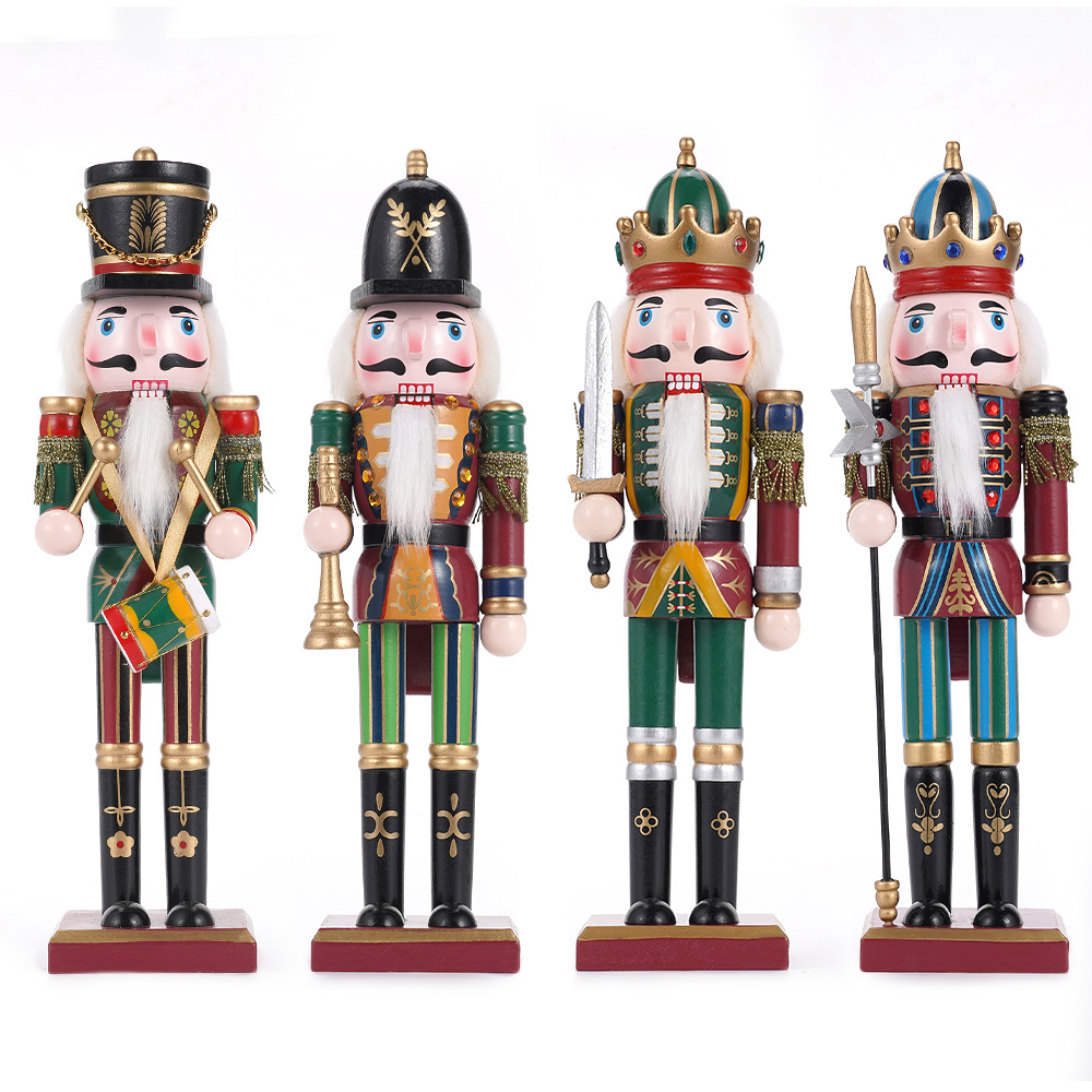 Nutcracker Figurine - Boneka kayu 30CM dekorasi Natal figur