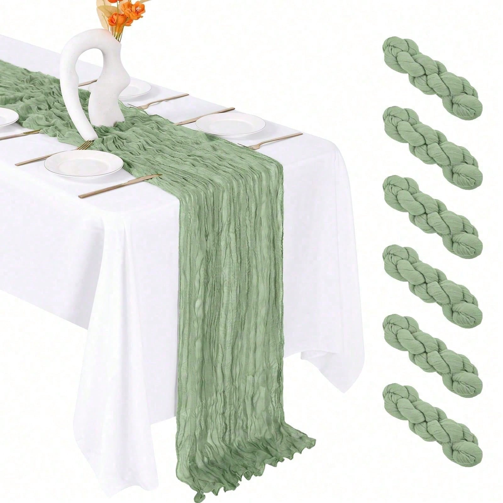 Christmas Table Runner - 6 Paket Taplak Meja Kain Kasa