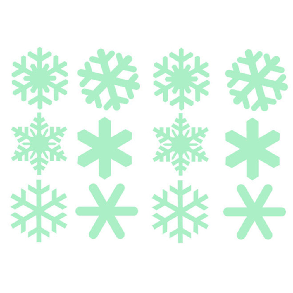 Snowflake Window Decal - 1Set Stiker Dinding Kepingan Salju Bercahaya