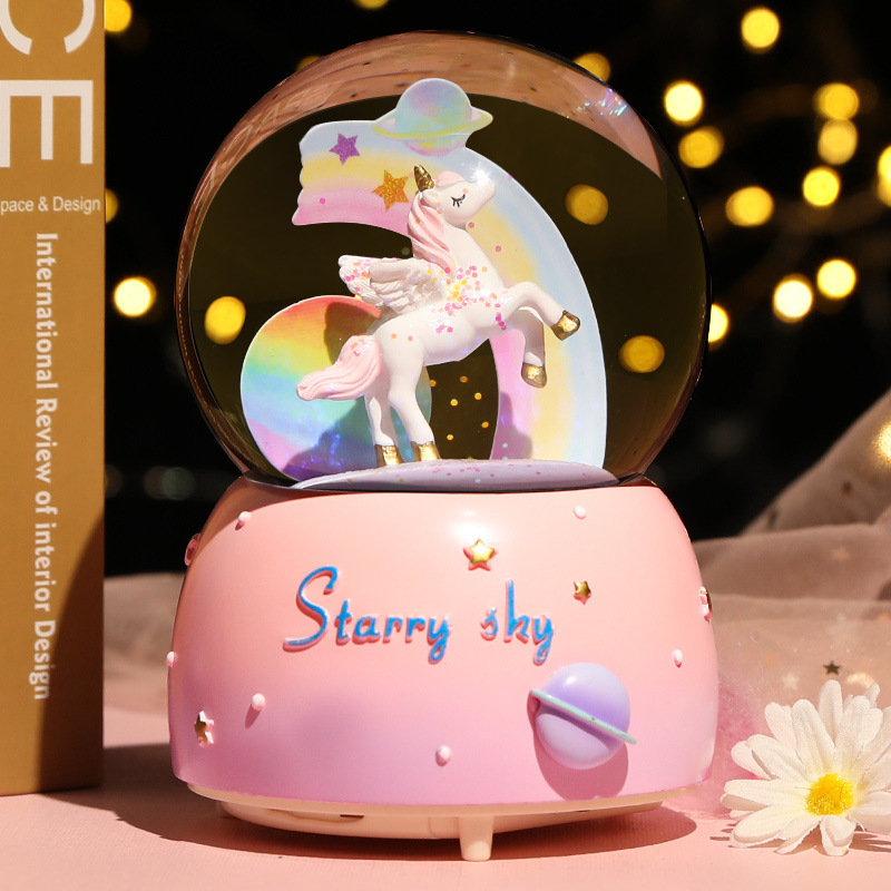 Snow Globe Musical - Kotak musik bola kristal anak perempuan,