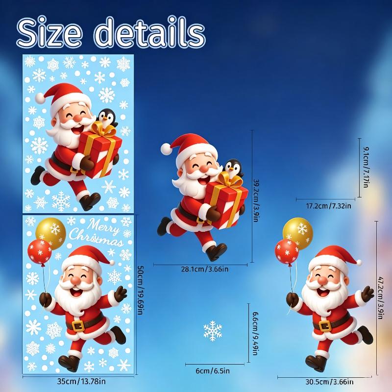 Stiker Jendela Natal: Sinterkl - Snowflake Window Decal ulasan dan harga