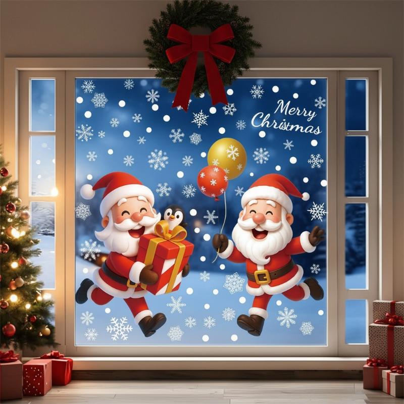 Stiker Jendela Natal: Sinterkl - Snowflake Window Decal ulasan dan harga