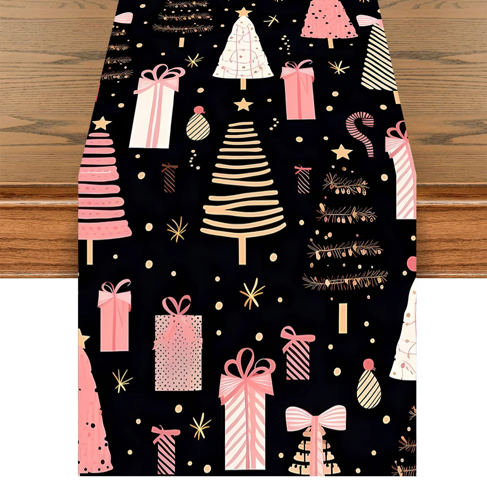 Taplak Meja Natal Motif Pohon  - Christmas Table Runner ulasan dan harga