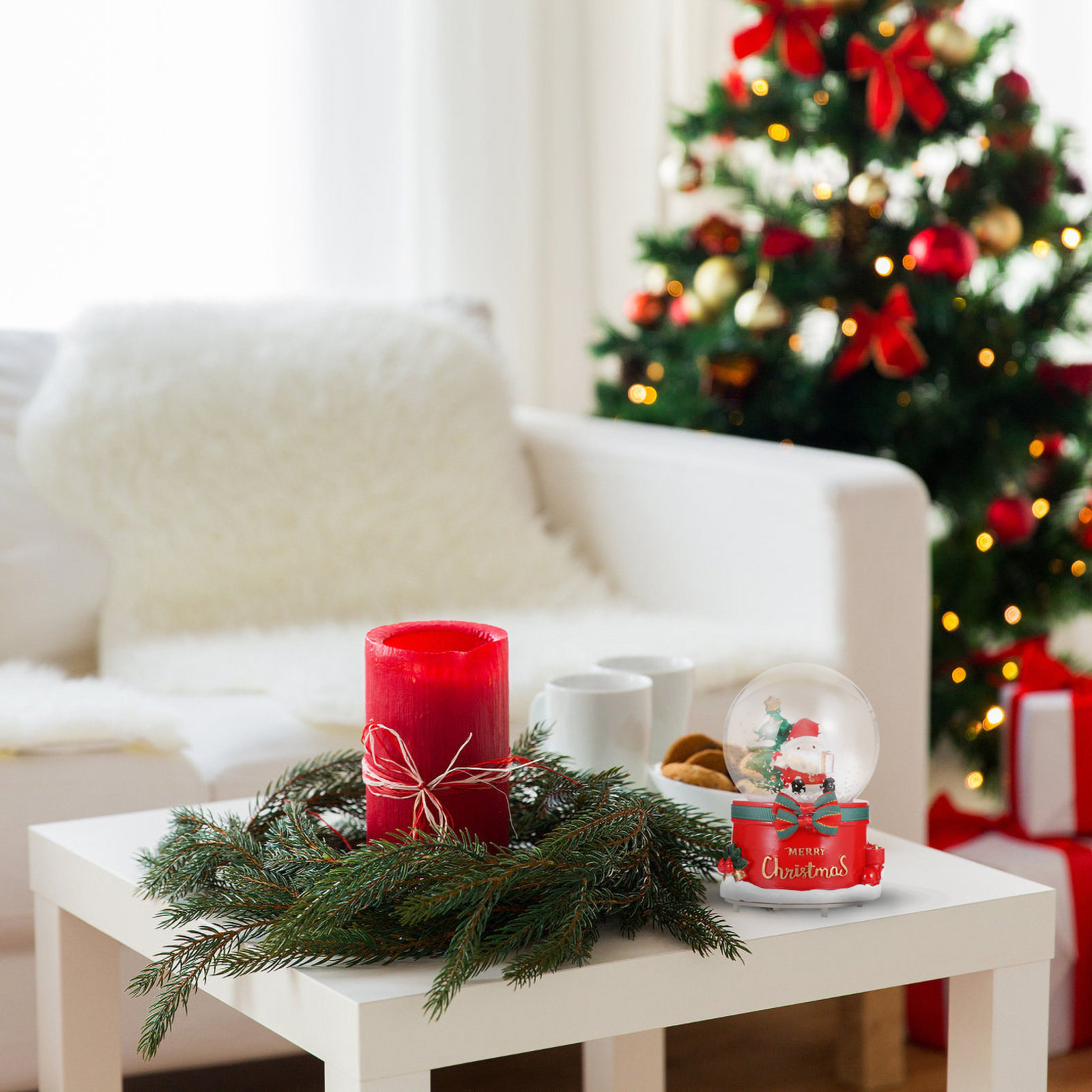 Kotak Musik Bola Dunia Santa C - Snow Globe Musical ulasan dan harga