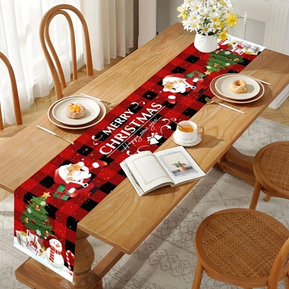 Taplak Meja Natal Santa Claus  - Christmas Table Runner ulasan dan harga