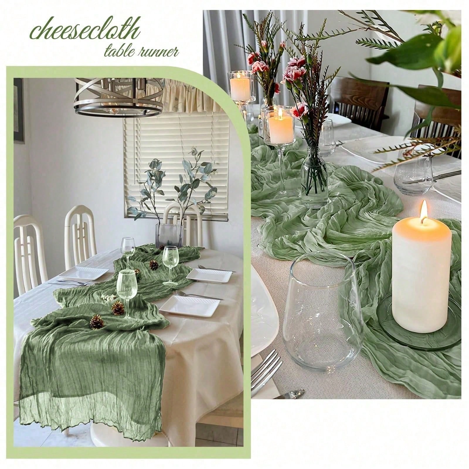 6 Paket Taplak Meja Kain Kasa  - Christmas Table Runner ulasan dan harga