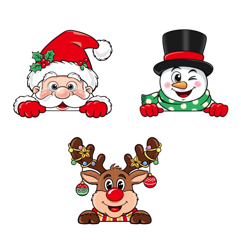 Stiker Natal Bertema Kartun Ru - Snowflake Window Decal ulasan dan harga