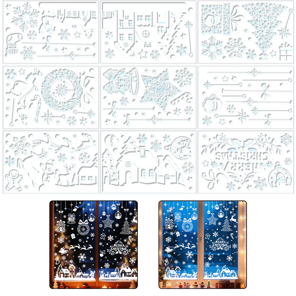 Stiker Jendela Natal Berukuran - Snowflake Window Decal ulasan dan harga