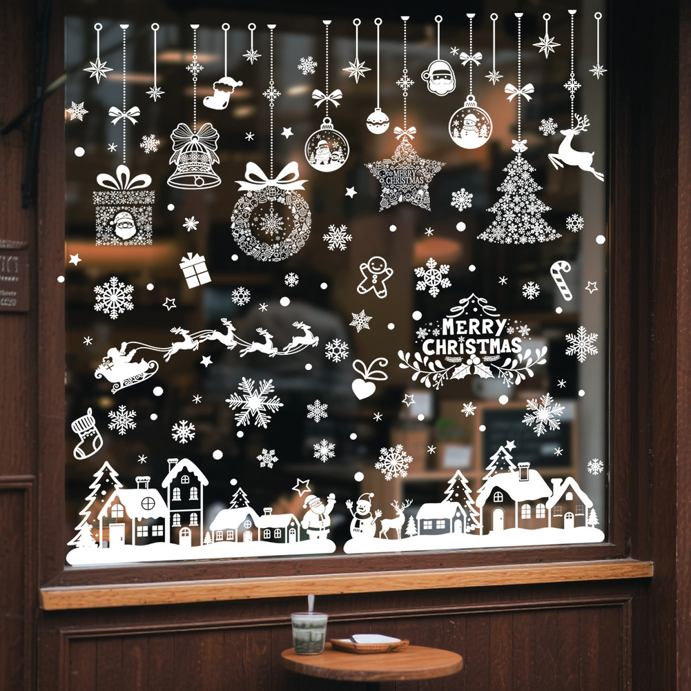 Stiker Jendela Natal Berukuran - Snowflake Window Decal ulasan dan harga