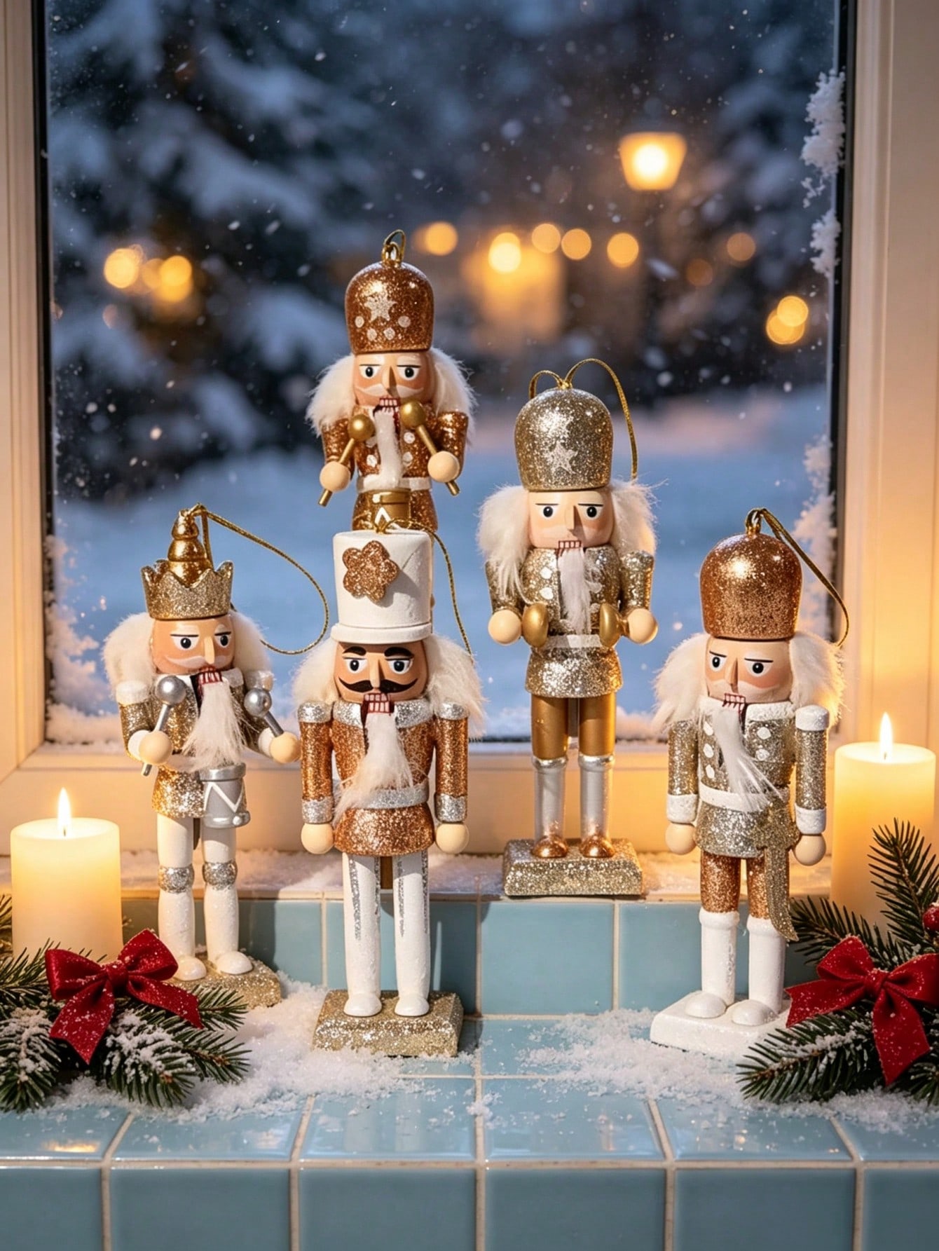 5 buah Set Hiasan Gantung Bone - Nutcracker Figurine ulasan dan harga